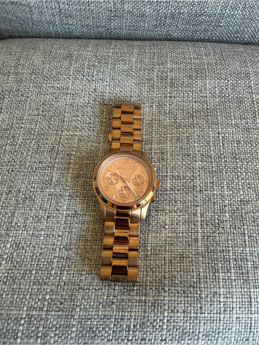 Michael Kors Rose Gold-Tone Stainless Steel Chronograph Watch